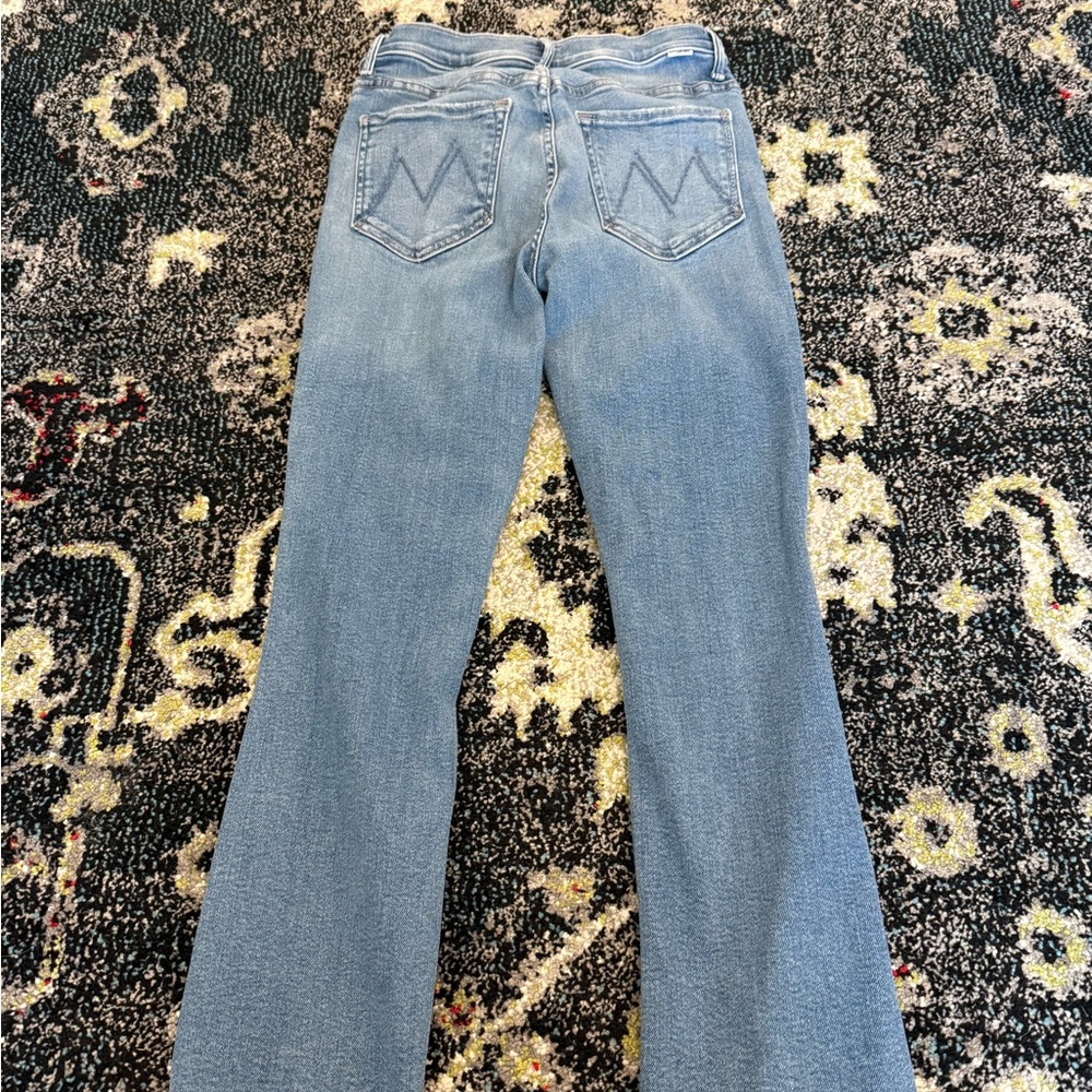 Mother the Insider crop step fray size 27